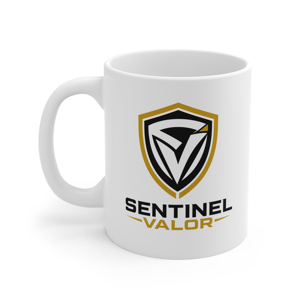 Sentinel Valor Shield Mug | 11 oz Ceramic Coffee Mug