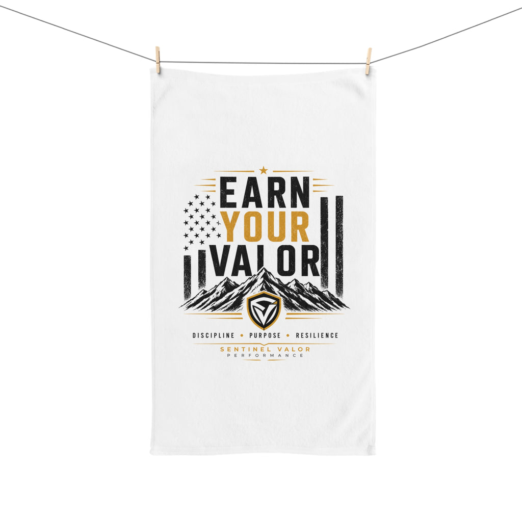 Earn Your Valor Gym Towel | 28” x 16” Hand Towel