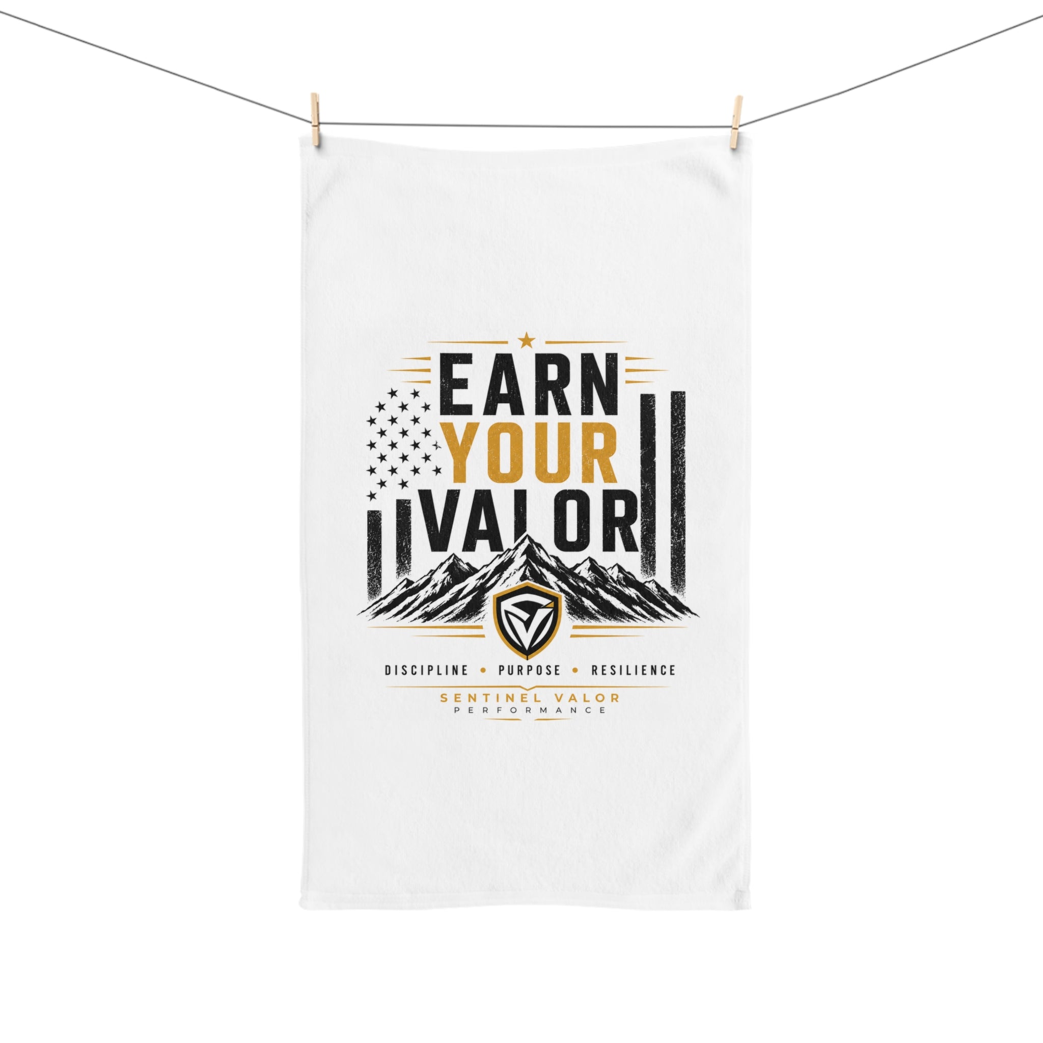 Earn Your Valor Gym Towel | 28” x 16” Hand Towel